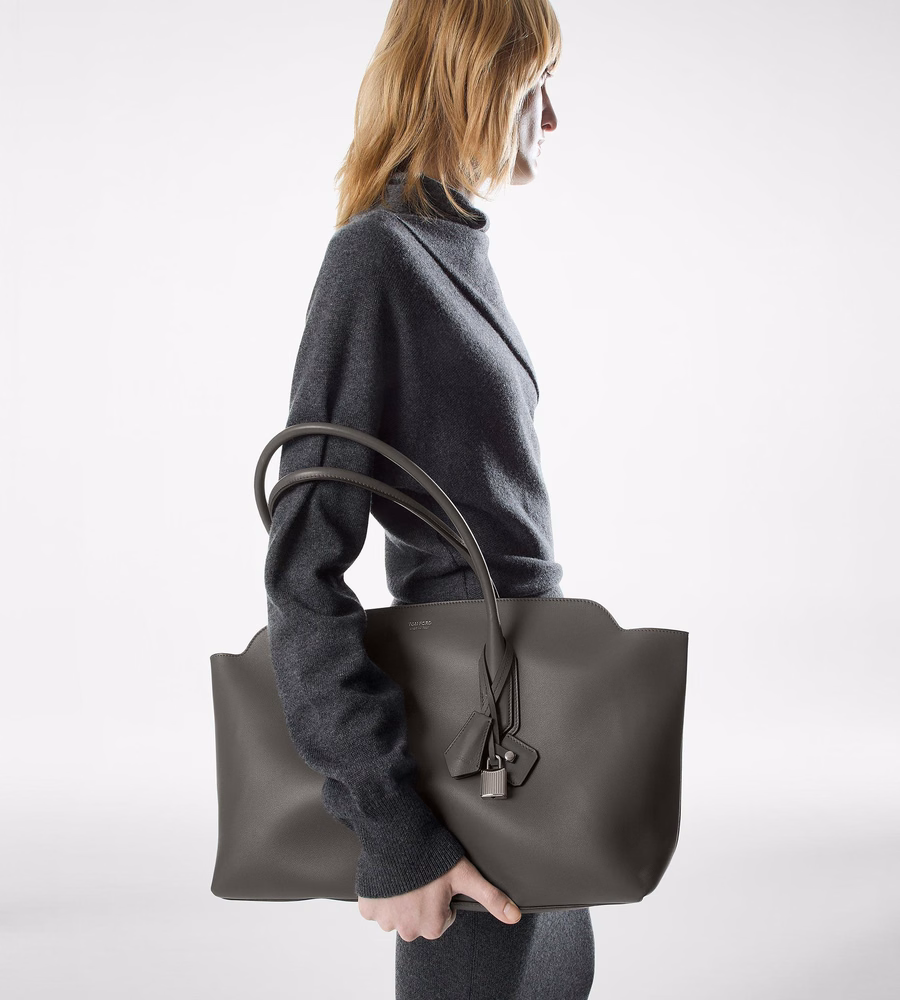 NATURAL GRAIN LEATHER ALEXANDER LARGE SHOULDER BAG