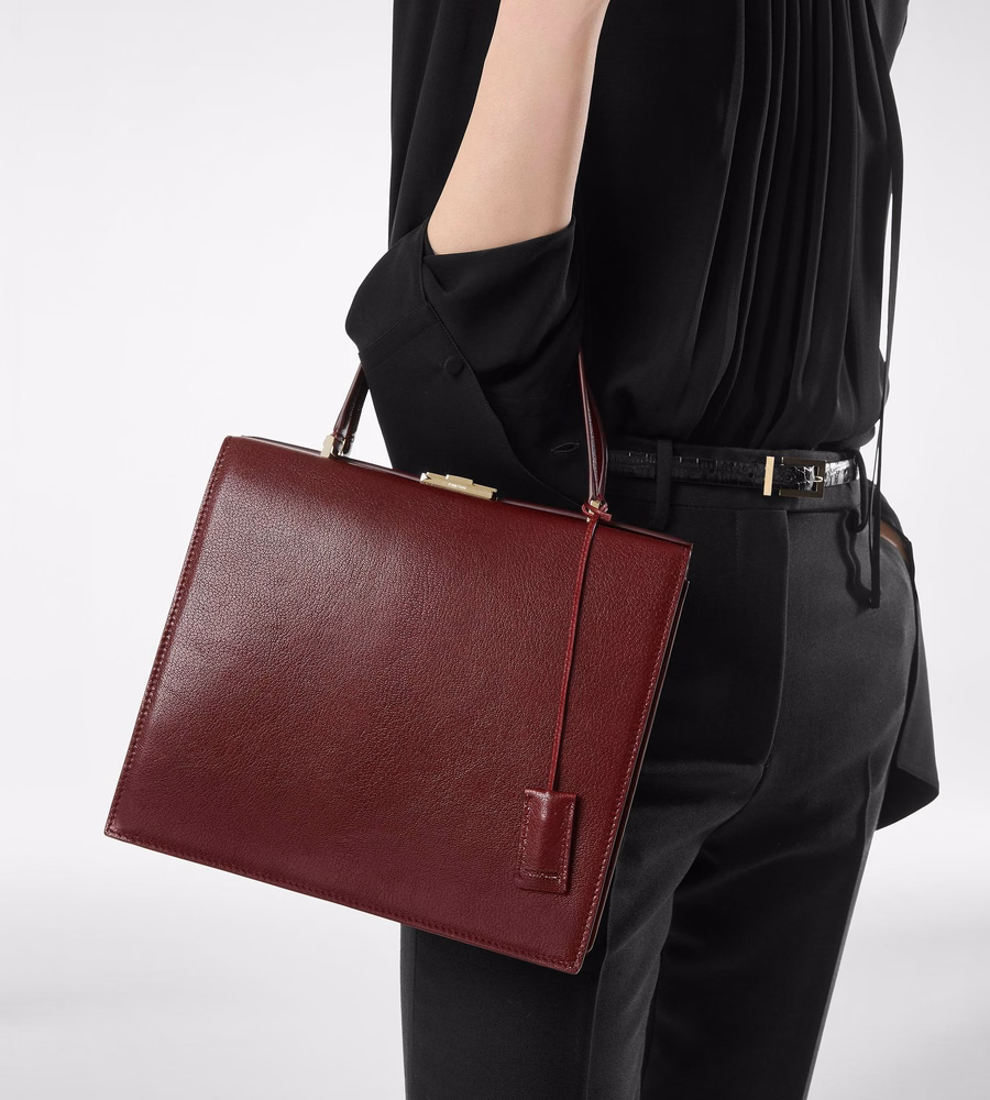 SUPPLE GRAIN LEATHER JEAN TOP HANDLE