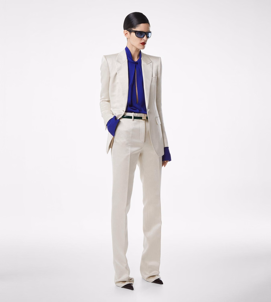 WASHED SILK GEORGETTE LONG SLEEVE BLOUSE