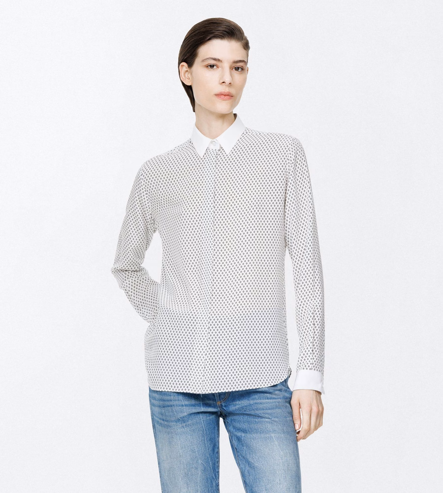 PRINTED MULTI ARGYLE SILK CREPE DE CHINE SHIRT