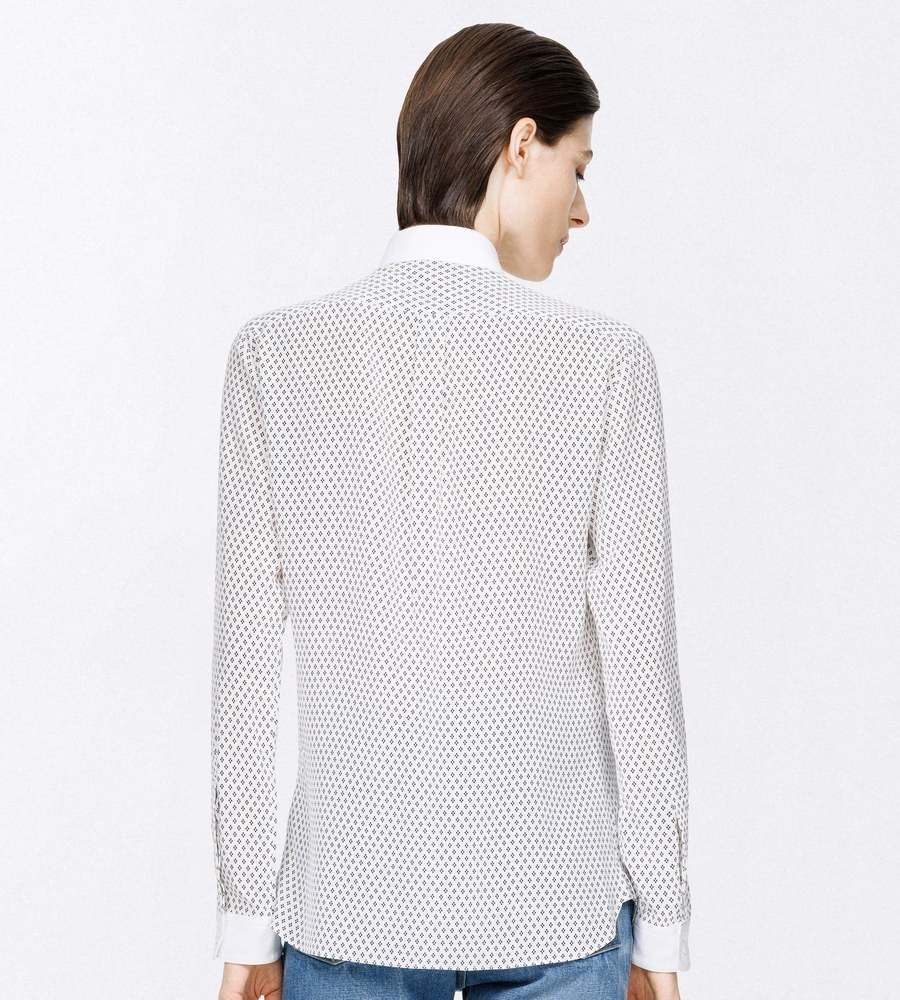 PRINTED MULTI ARGYLE SILK CREPE DE CHINE SHIRT