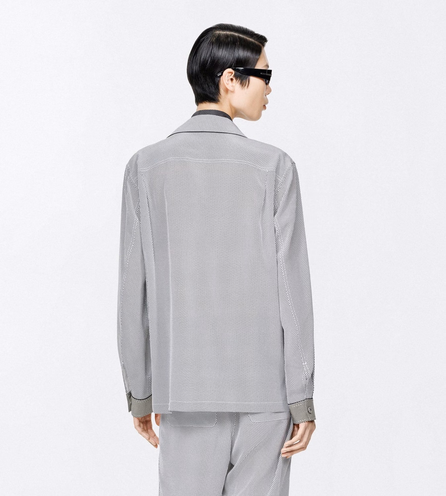 PRINTED NET CREPE DE CHINE PJ SHIRT