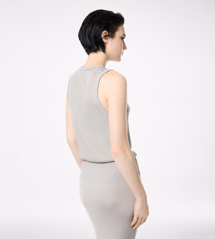 MICRO SEQUINS EMBELLISHED RIB RELAXED TANK