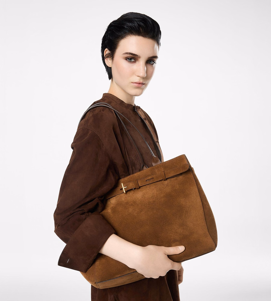SUEDE LEATHER AUDREY MEDIUM TOTE