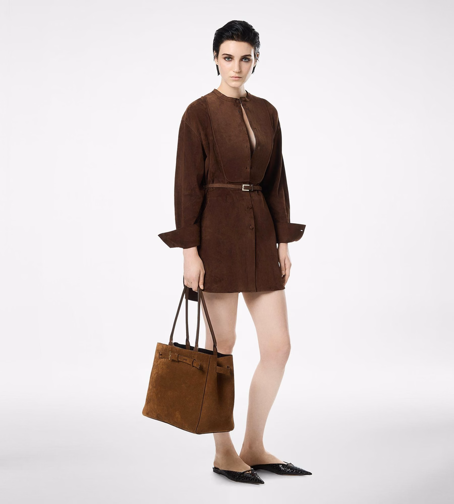 SUEDE LEATHER AUDREY MEDIUM TOTE