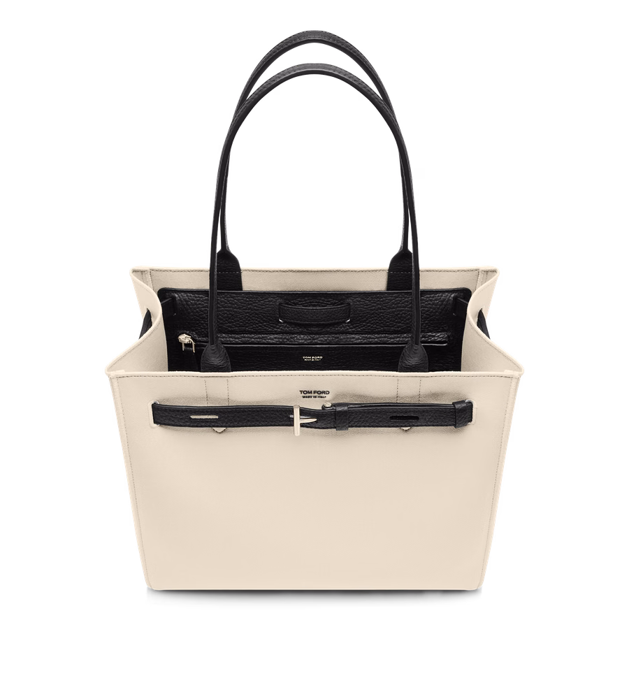 CANVAS AND LEATHER AUDREY MEDIUM TOTE