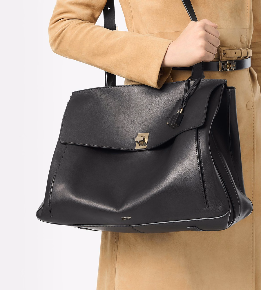 NATURAL LEATHER LARGE BESACE